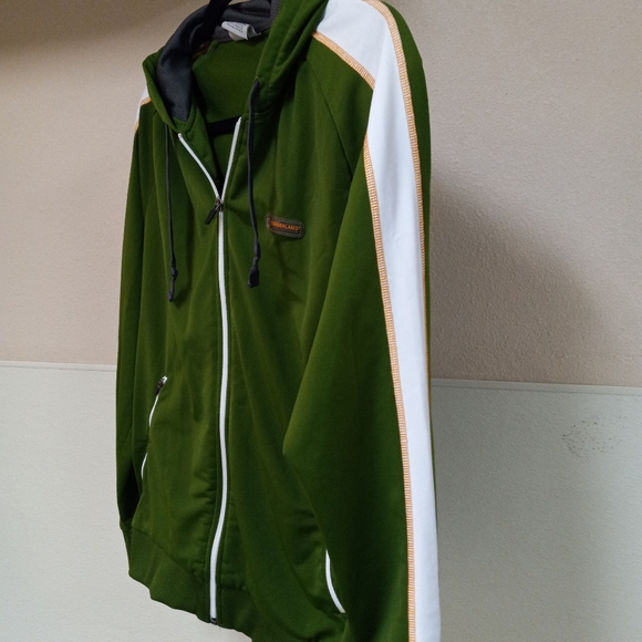 VINTAGE TIMBERLAND GREEN UNISEX ATHLEISURE TRACK JACKET ☆ MEN'S S ☆ WOMEN'S M - Picture 3 of 8